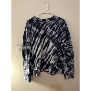 Zella Tie Dye Oversized Crewneck Blue/Navy Women's Size S